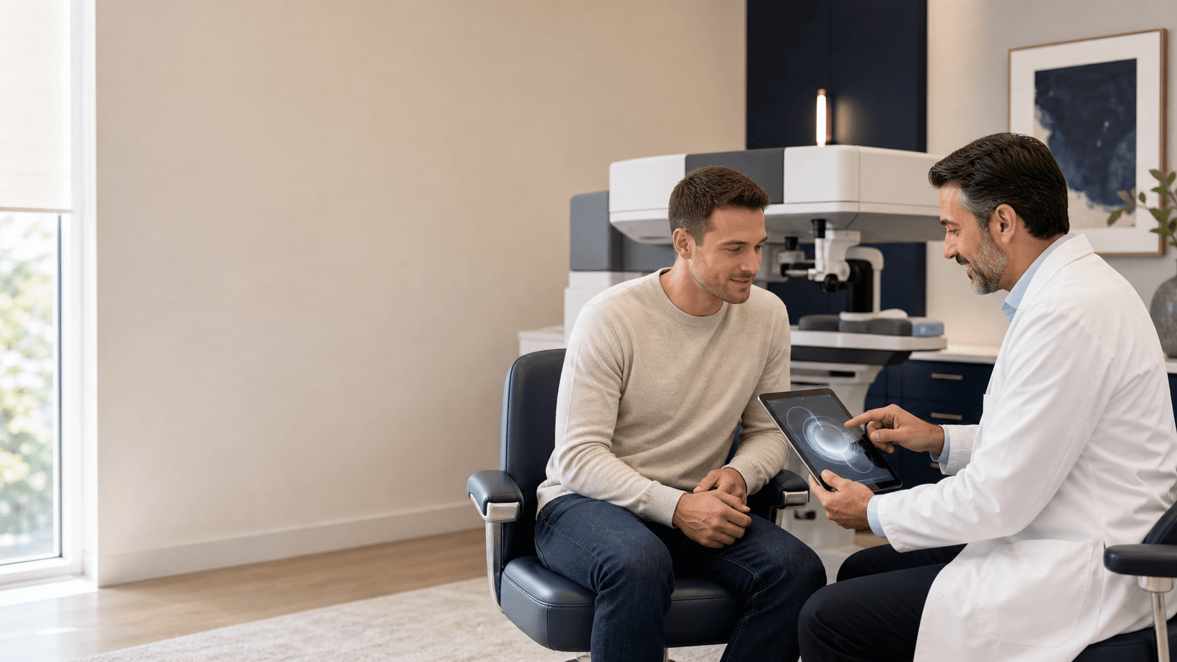 SMILE LASIK consultation with corneal mapping