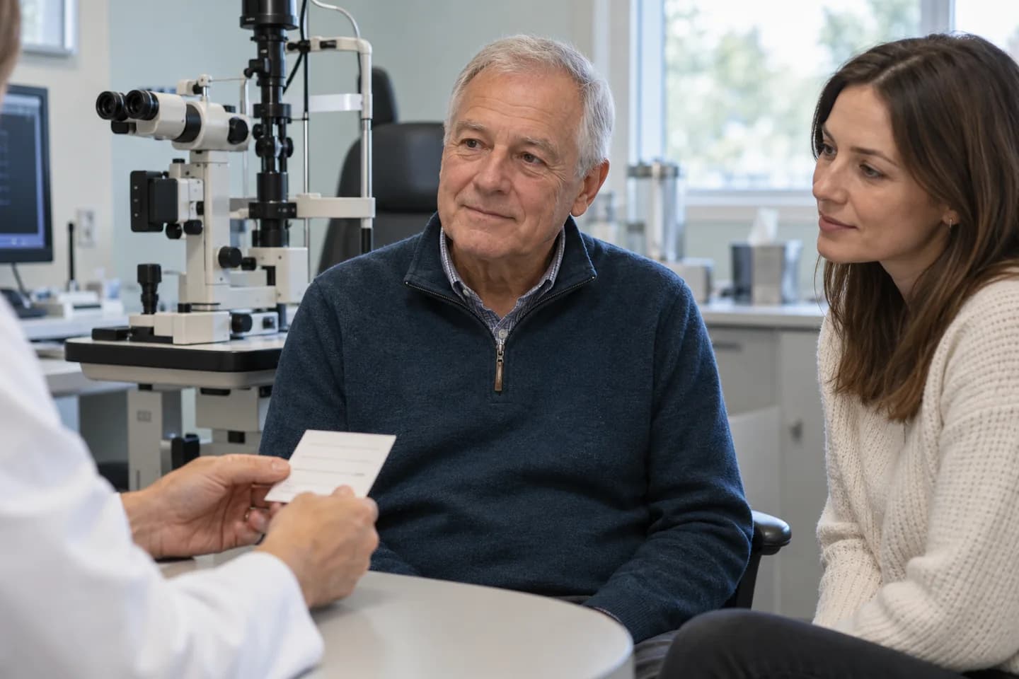 Illustrative discussion of follow-up after glaucoma laser treatment